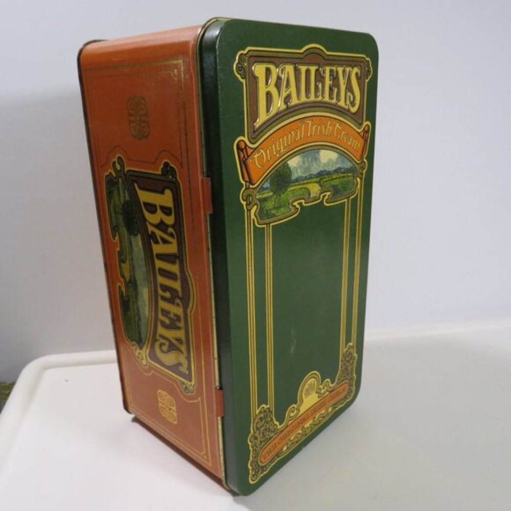 Bailey's Original Irish Cream Metal Tin easy open orange green warm colors - Picture 2 of 6